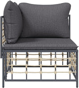 Metal Frame Outdoor Chairs, Garden Decorative Chairs, Reading Relaxation Chair, for Deck, Backyard, Porch - Photo 4