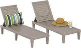 EasyUp Resin Chaise Lounge Chairs with 5-Position Backrest, UV & Fade-Resistant, Waterproof for Garden, Pool - Photo 1