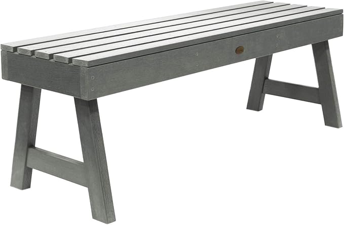 highwood AD-BENN4-CGE Weatherly Backless Bench, 4-Feet, Coastal Teak