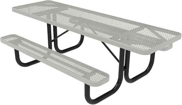 Coated Outdoor Furniture Heavy-Duty Portable ADA-Compliant Outdoor Picnic Table - Photo 1
