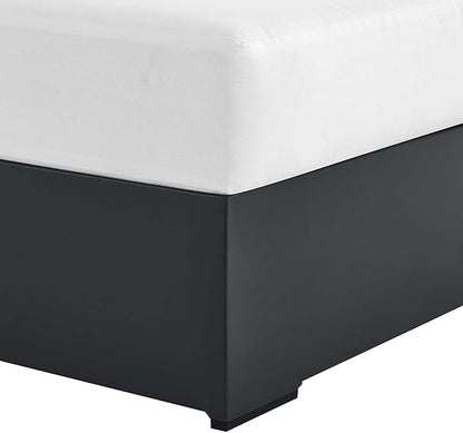 Modway Tahoe Powder-Coated Aluminum Outdoor Chaise Lounge in Gray White with Weather-Resistant Cushions, Modular Right-Facing Patio Lounger for Pool Furniture or Sectional Sofa Set