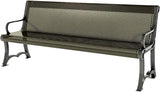COATEDOUTDOORFURNITURE Heavy-Duty Outdoor Bench Thermoplastic Coated, Punched Steel, Commercial-Grade Garden Bench - Photo 1