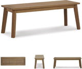 Signature Design by Ashley Janiyah Casual Outdoor Dining Bench, Light Brown - Photo 7