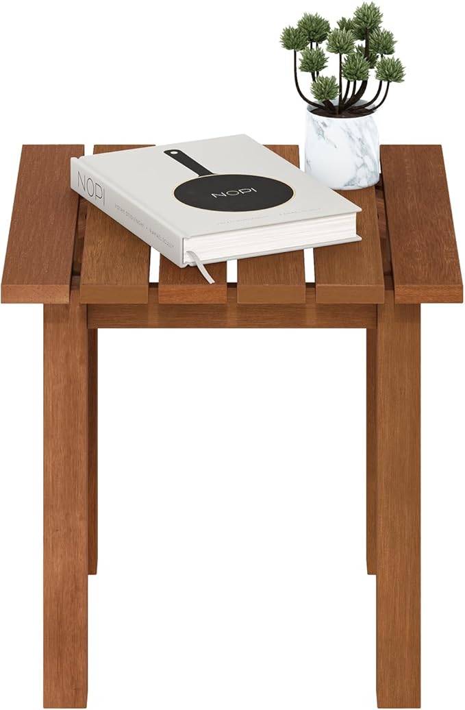 Furinno TIOMAN Patio Table, Outdoor Side Table, Patio End Table, Coffee Table in Teak Oil, for Patio, Garden, Porch - Photo 4