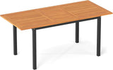 Tangkula 64 Inches Extendable Patio Dining Table for 4-8 People - Photo 9