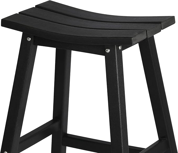 WestinTrends Malibu Malibu 29 Inch High Backless Seat Bar Stools (Set of 3), Black