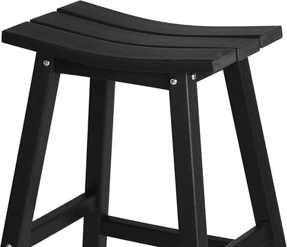 WestinTrends Malibu Malibu 29 Inch High Backless Seat Bar Stools (Set of 3), Black