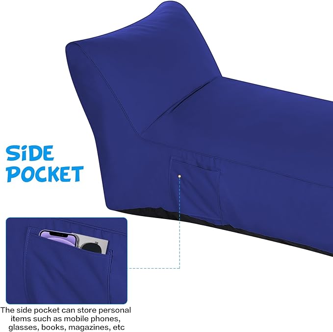 Outdoor Chaise Lounge Chair, Sunbed UV Resistant Sofa Couch Patio Furniture Waterproof Outside Sunlounge Reclining - Photo 6