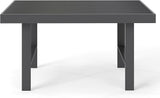 Solaste Aluminum Outdoor Dining Table, All-Weather Rectangle Metal High Patio Coffee Table for Balcony, Garden - Photo 1