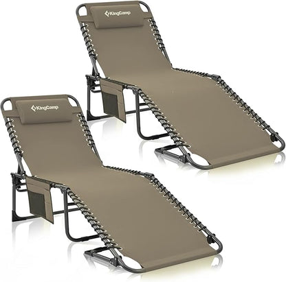 KingCamp Folding Outdoor Chaise Lounge