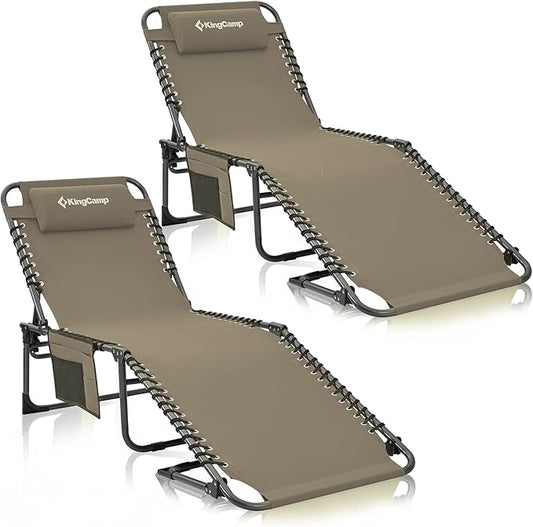 KingCamp Folding Outdoor Chaise Lounge