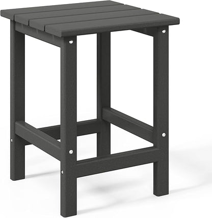 WestinTrends Malibu 3-Pieces Adirondack Chairs Set with Side Table, All Weather Outdoor Seating Plastic Patio Lawn Chair Folding for Outside Porch Deck Backyard, Gray
