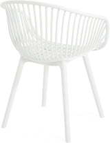 Christopher Knight Home Modern Accent Chair–White Outdoor Patio Chairs Set of 2 – Lounge Chairs for Balcony or Garden – - Photo 8