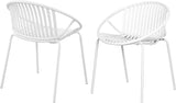 2 Pieces Outdoor Dining Chair, Modern Style Patio Dining Chairs, Breathable Design Stackable Lawn Chairs - Photo 5