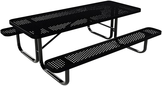 COATEDOUTDOORFURNITURE Heavy-Duty Portable Outdoor Kids Table, Punched Steel Kids Picnic Table - Photo 1