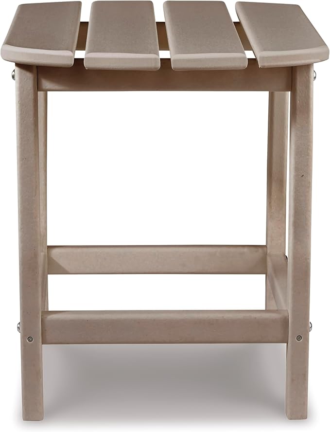 Signature Design by Ashley Sundown Treasure Outdoor Patio HDPE Weather Resistant End Table, Brown - Photo 9