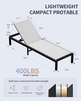 Aluminum Outdoor Chaise Lounge Chairs - Photo 3