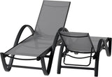 JY QAQA 2PCS Patio Outdoor Lounge Chaise with Wheels - Photo 6