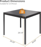 Aluminum Patio Dining Table for 2-4 Person - Photo 2