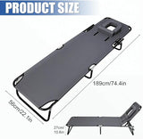 Face Down Chaise Lounge Chair, 4-Position Height Adjustable Sunbathing - Photo 2