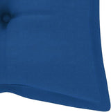 Portable Bamboo Folding Garden Bench with Blue Cushion 47.2 x 47.2 x 17.7 Inch Natural Bamboo Frame Weather Resistant - Photo 9