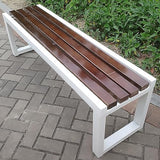 Weather Resistant Metal Garden Bench - No Backrest - Photo 1
