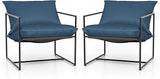 Tangkula Sling Accent Chair, Indoor Outdoor Leisure Chair with Seat & Back Cushions - Photo 1