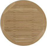 Modway Marina Premium Grade A Teak Wood Outdoor Patio Round Coffee Table in Natural - Photo 4