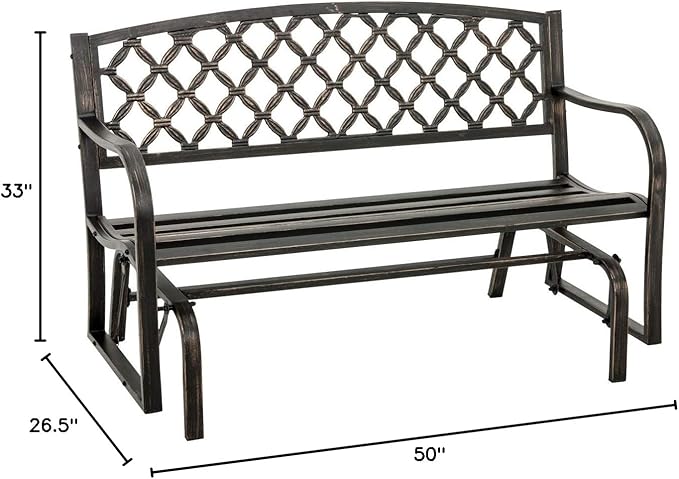 DO IT BEST GS SXL-SG131F Outdoor Expressions Steel Glider Bench