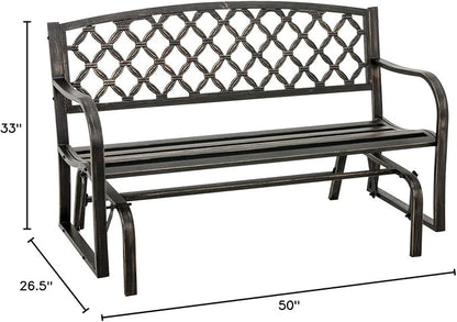 DO IT BEST GS SXL-SG131F Outdoor Expressions Steel Glider Bench