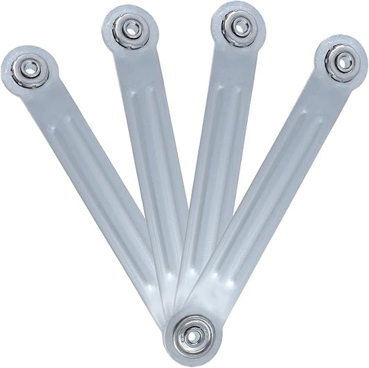 Glider Bearing Arm Bracket Replacement, 4Pcs Silver, 9.9 Inch Length & 7.5 Inch Hole Center, Hardware Rocker Parts for Patio Glider, Garden Bench, and Chair Repair