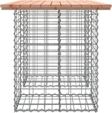 Garden Bench with Gabion Design Solid Douglas Fir Wood and Galvanized Steel for Outdoor Patio Seating Heavy Duty - Photo 5