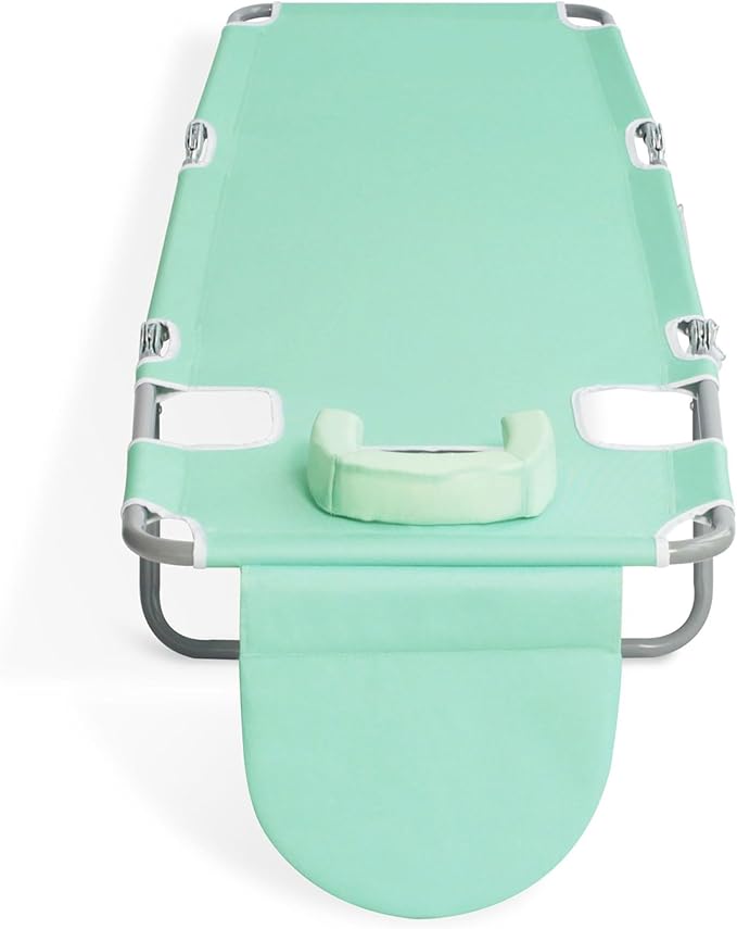 Ostrich Chaise Lounge Outdoor Portable Folding 4-Position Recliner Chair for Beach, Patio, Camp, & Pool with Carrying Strap, Teal (4 Pack)