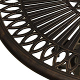 Garden Table Bronze Cast Aluminum, Medium Round Patio Dining Furniture - Photo 5