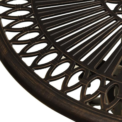 Garden Table Bronze Cast Aluminum, Medium Round Patio Dining Furniture, Weather-Resistant Outdoor Table for Balcony Backyard Patio Dining Table