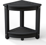VINGLI Outdoor Side Table, HDPE Space-Saving Patio Side Table Corner Table Shower Bench - Photo 1
