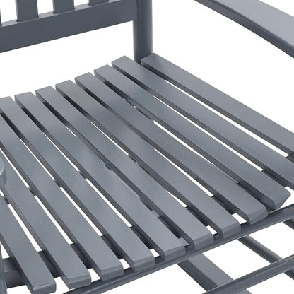 Rocking Chair Grey Poplar Hardwood Standard Rocking Chair Patio Chairs Outdoor Chairs for Tavern Terrace