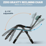 Slsy Zero Gravity Chair, Reclining Lounge Chair with Removable Tray for Indoor and Outdoor - Photo 4