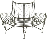 Patio Half Round Tree Bench, Benches for Outside, Yard Bench, Park Benches, Garden Bench, Metal Bench - Photo 3