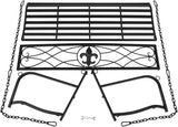 Double Metal Hanging Porch Patio Swing Chair Bench - Photo 4
