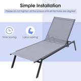 Tangkula Outdoor Adjustable Chaise Lounge Chair - Photo 4