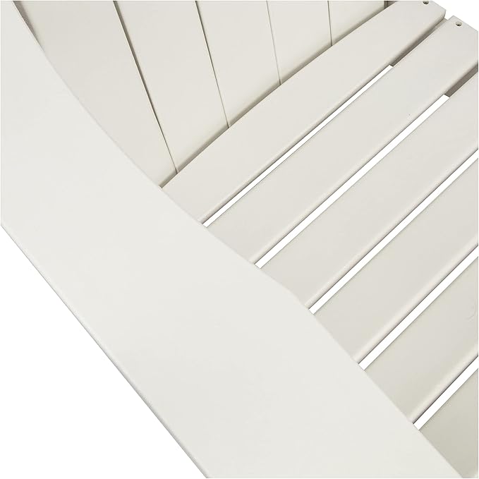 Shine Company Seaside Outdoor Weatherproof Folding Adirondack Chair, White