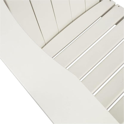 Shine Company Seaside Outdoor Weatherproof Folding Adirondack Chair, White
