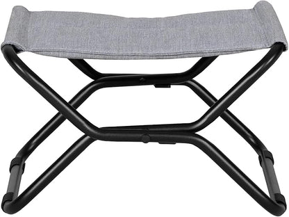 Abba Patio Heavy-Duty Outdoor Chaise Lounge Chair, Reclining Folding Camping Chair with Removable Footrest, All-Weather Portable Patio Furniture for Poolside, Beach, Lawn, Indoor Outdoor Use, Grey