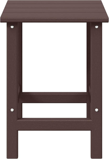 WestinTrends Malibu Square Outdoor Side Table for Adirondack Chair, Dark Brown