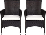 ReunionG 2PCS Patio Rattan Chairs, Furniture Armchair Set with Removable Cushions, Garden, Balcony - Photo 1