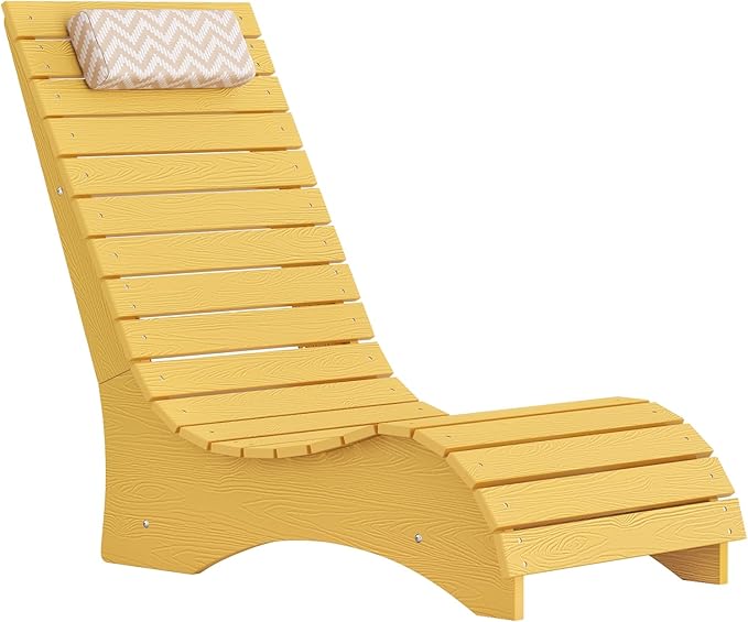 HDPS Pool Lounge Chairs Set of 4, Use in Pools Lounge Chairs up to 10-Inches of Water, Chaise Chairs with Headrest, Lounge Chair Outdoor, Fade-Resistant Pool Lounger for Deck