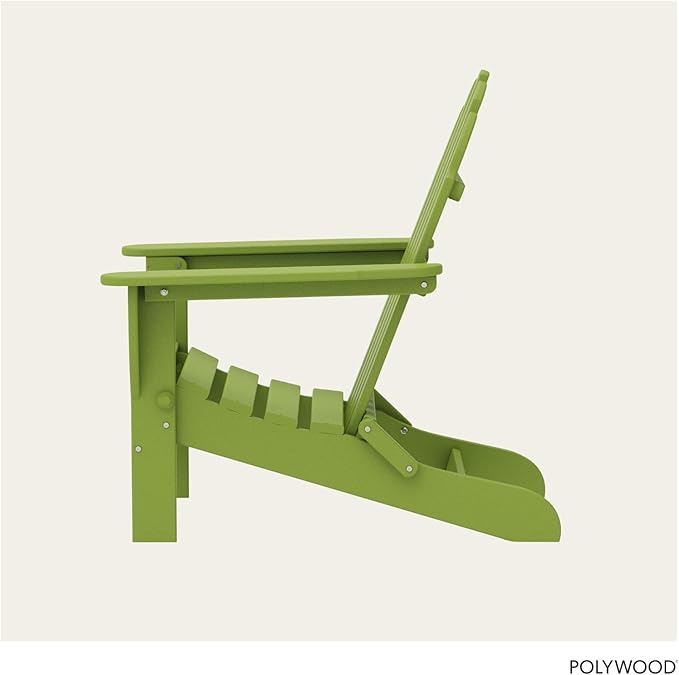 POLYWOOD AD5030LI Classic Folding Adirondack Chair, 29W x 35D x 34H, Lime