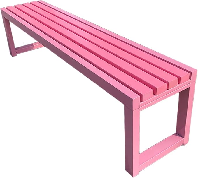 Outdoor Metal Garden Bench - Weatherproof Cast Iron with Sturdy Iron Frame for Patio and Park Use