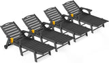 Outdoor Lounge Chair Set of 4, All Weather Patio Chaise Lounge Chair for Outside - Photo 1